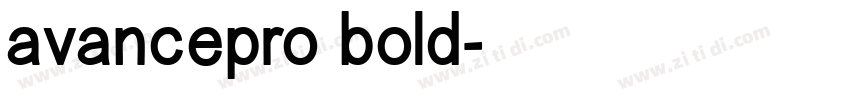 avancepro bold字体转换
